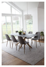 Polar Dining chair, Gray, Oak metal legs