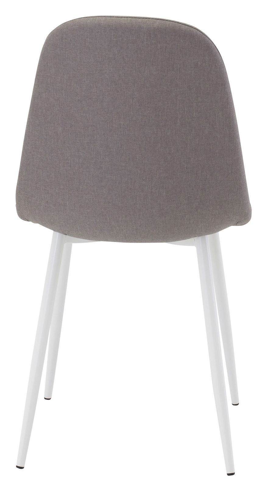 Polar Dining chair, Gray, White metal legs