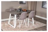 Polar Dining chair, Gray, White metal legs