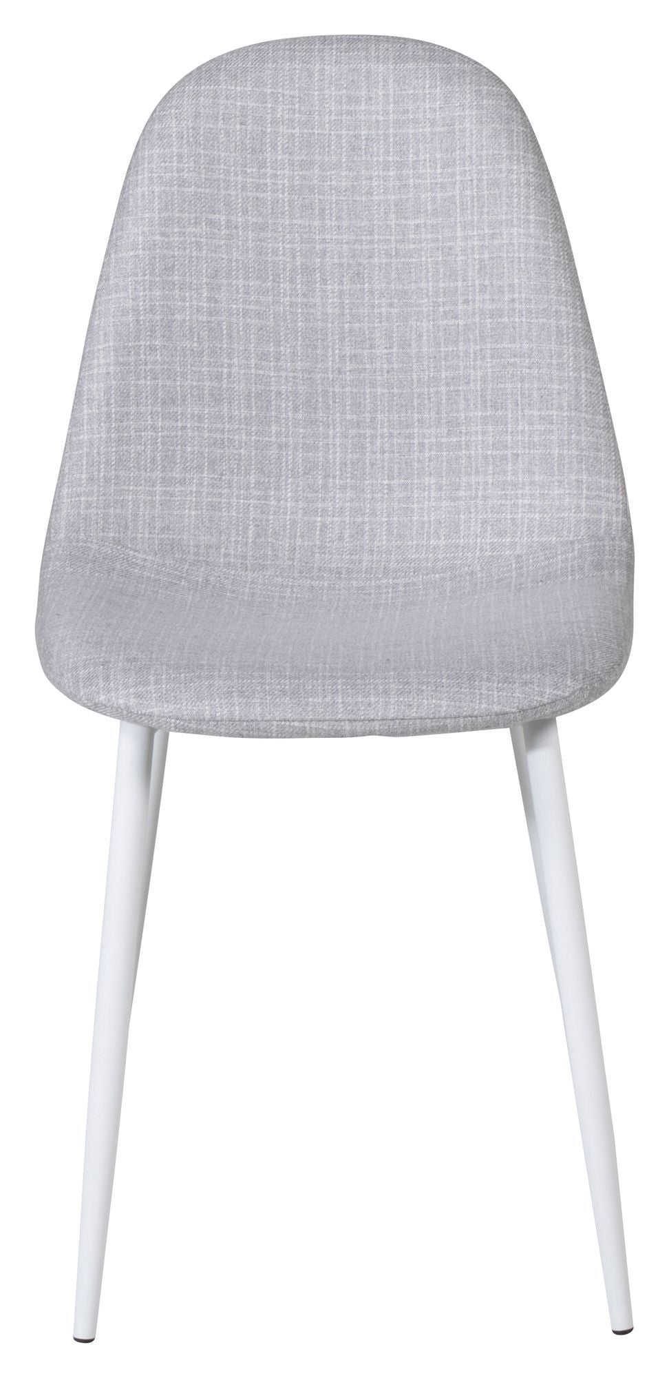 Polar Dining chair, Gray melange, White metal legs