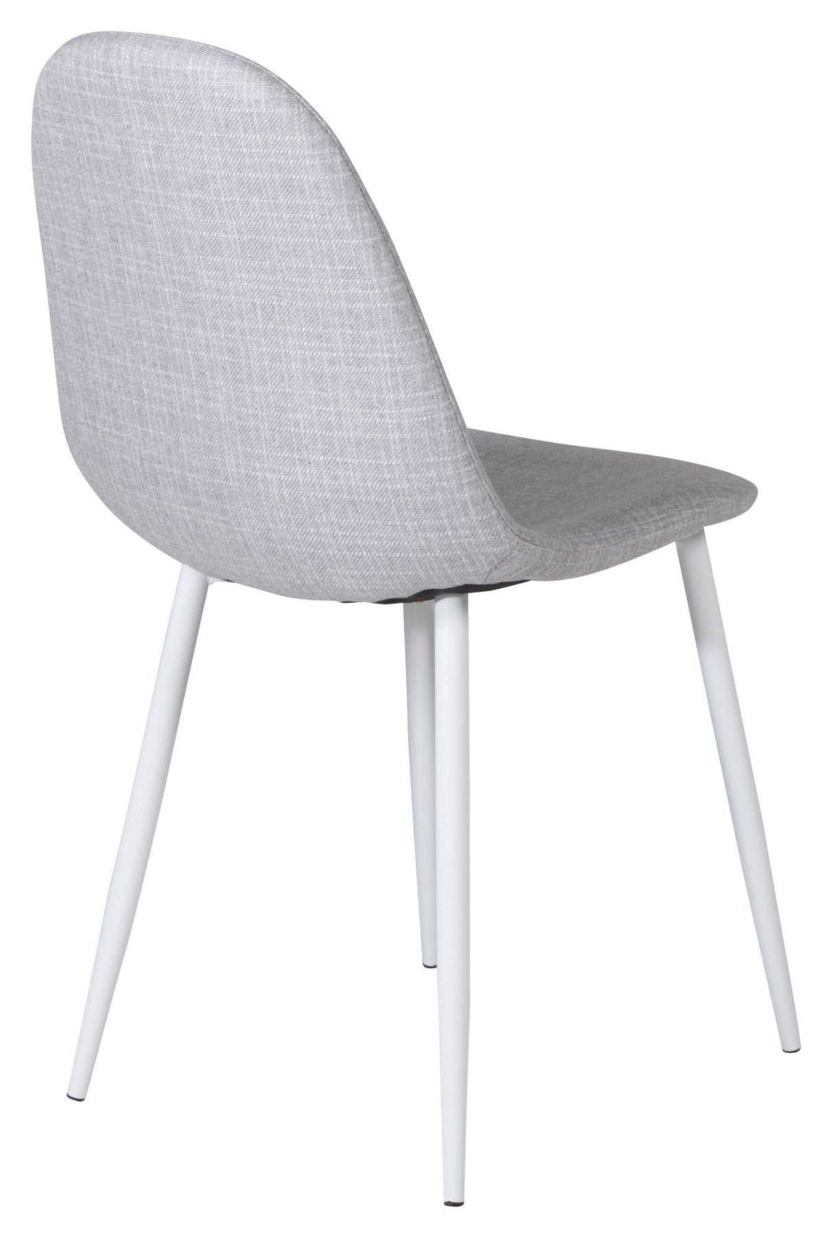 Polar Dining chair, Gray melange, White metal legs