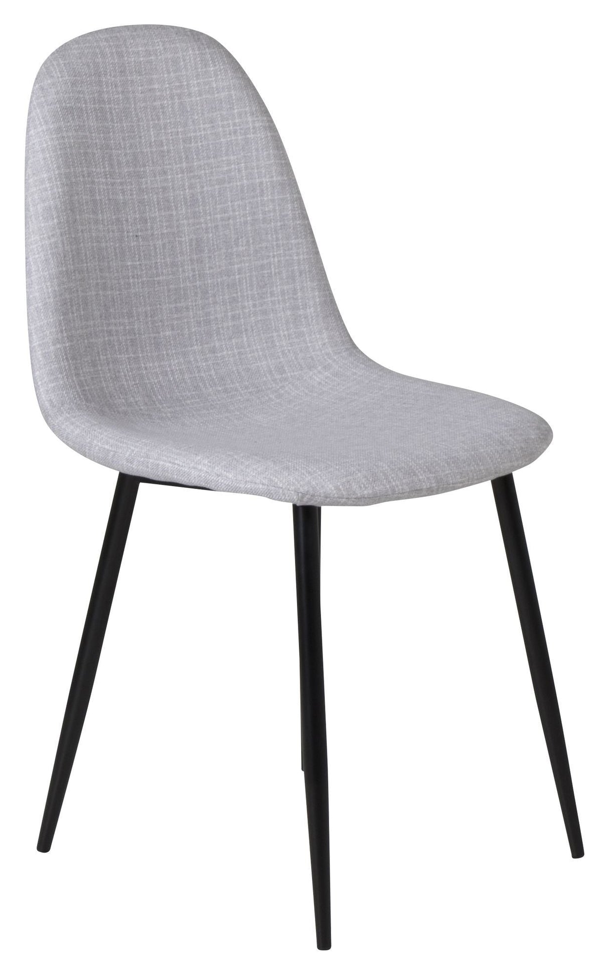 Polar Dining chair, Gray melange, Black metal legs