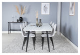 Polar Dining chair, Gray melange, Black metal legs