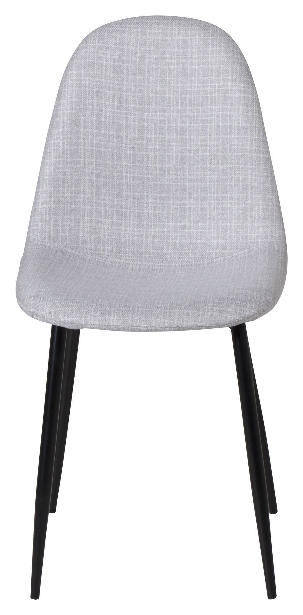 Polar Dining chair, Gray melange, Black metal legs