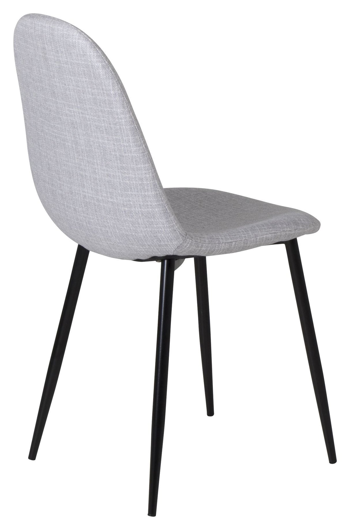 Polar Dining chair, Gray melange, Black metal legs