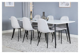 Polar Dining chair, Gray melange, Black metal legs