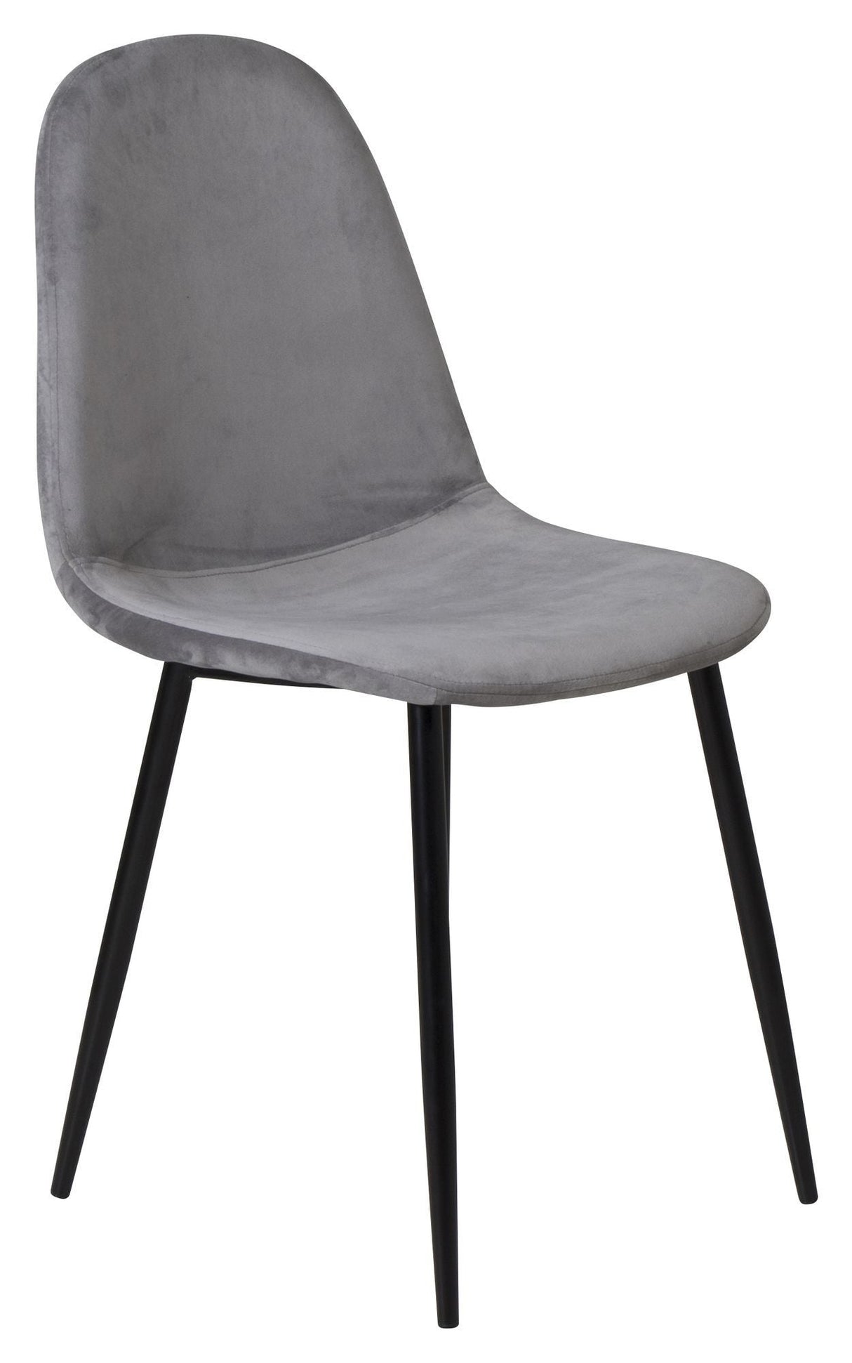 Polar Dining Chair, Gray Velvet