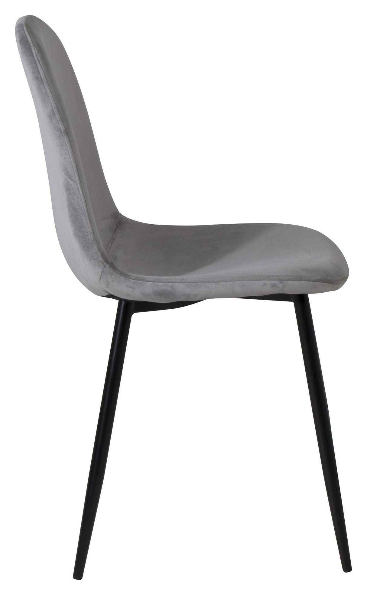 Polar Dining Chair, Gray Velvet