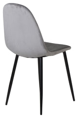 Polar Dining Chair, Gray Velvet