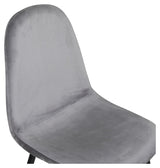 Polar Dining Chair, Gray Velvet