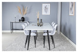 Polar Dining chair, White plastic, Black metal legs