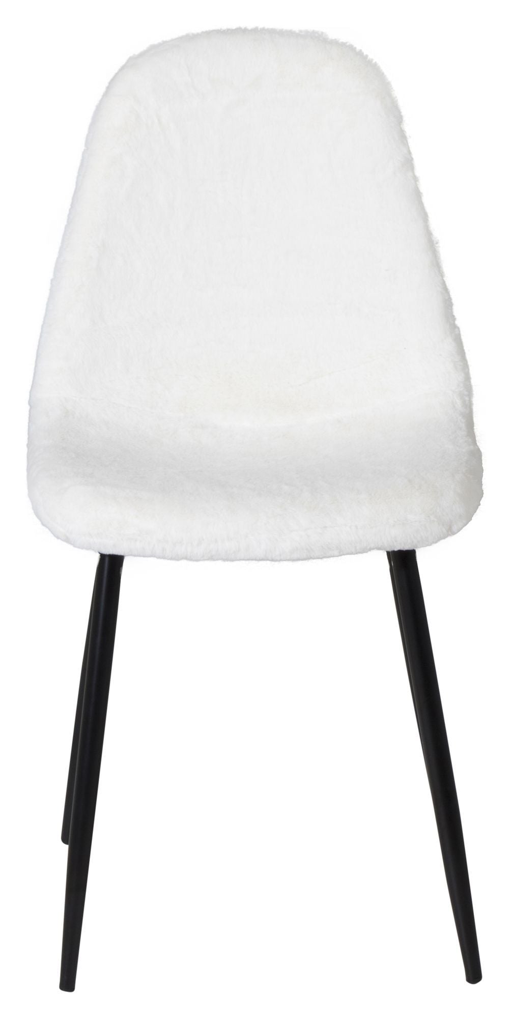 Polar Dining chair, White, Black metal legs