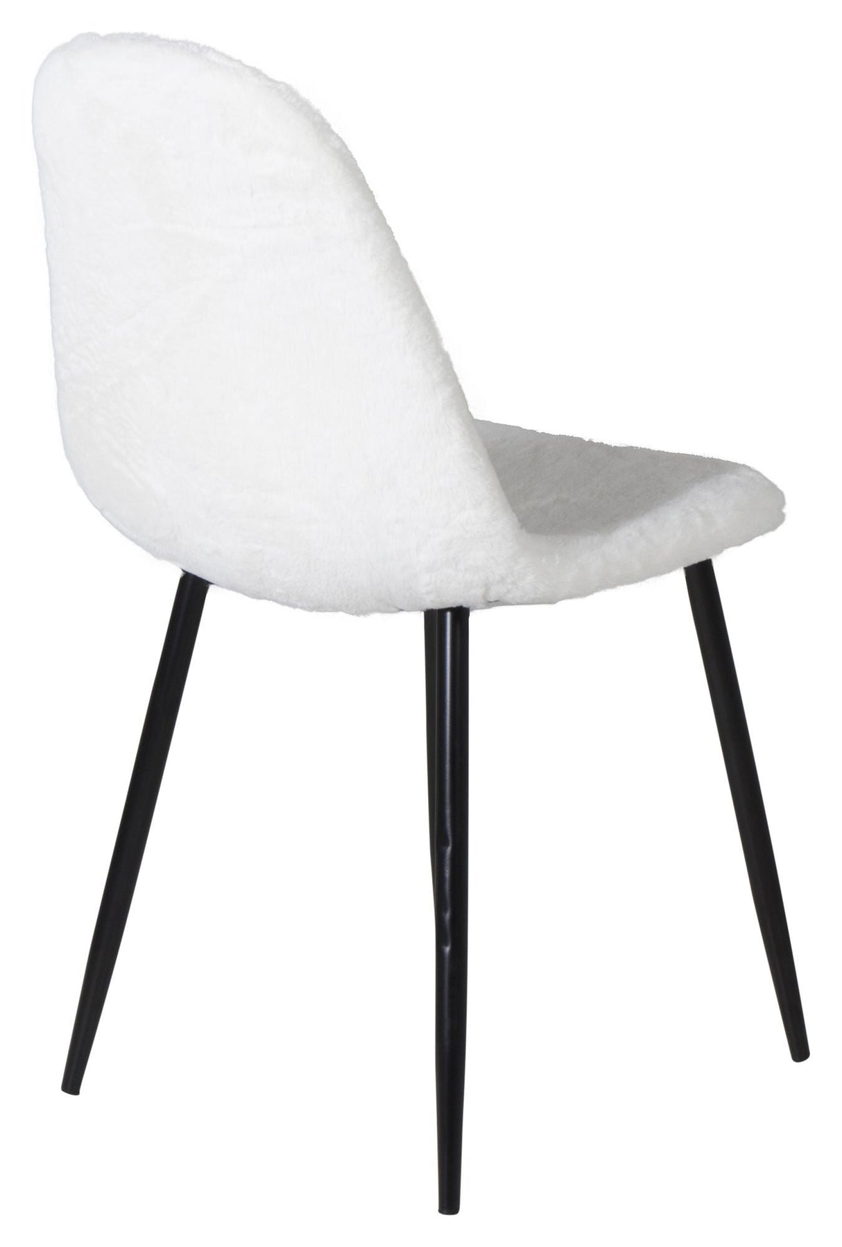 Polar Dining chair, White, Black metal legs