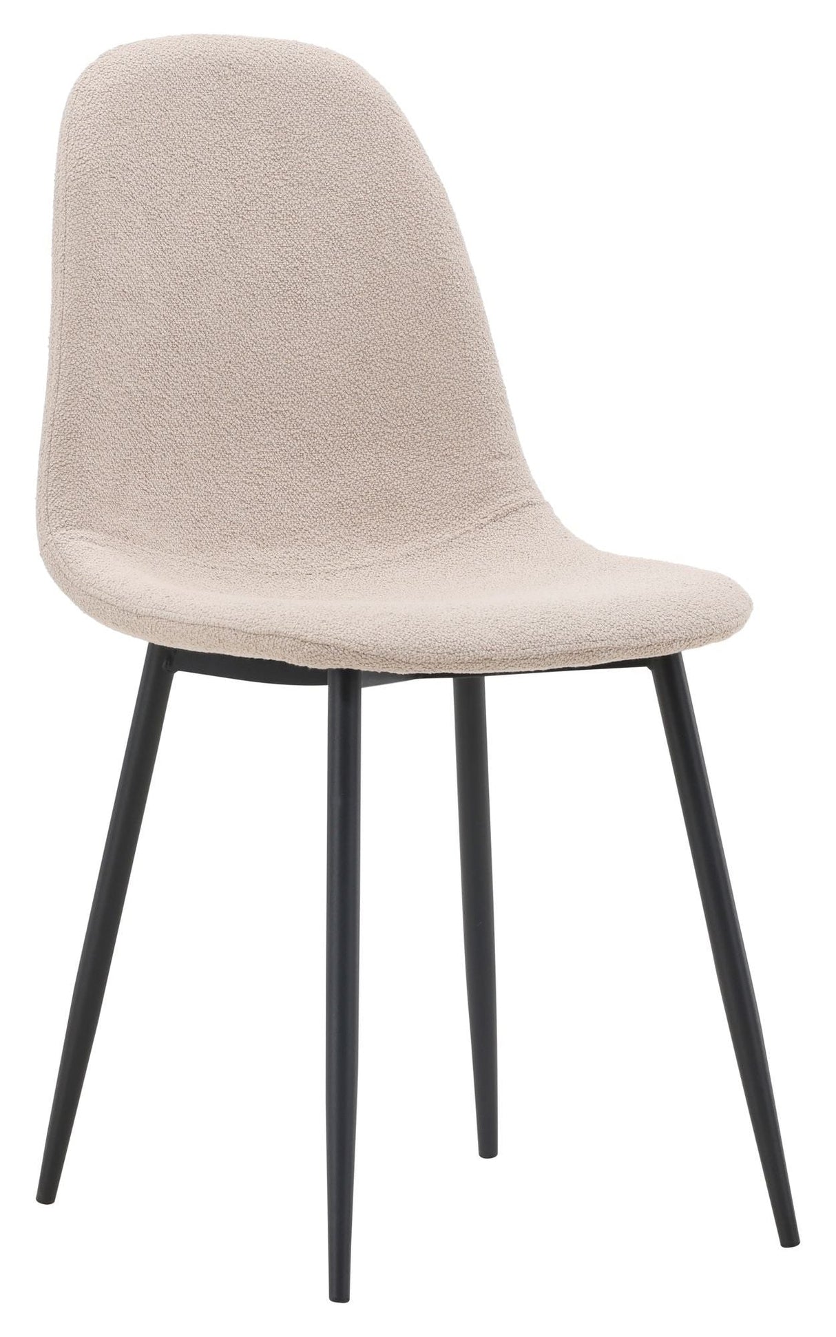 Polar Dining Chair, Black, Beige Bouclé