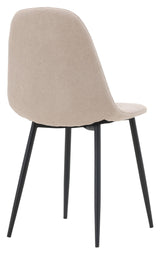 Polar Dining Chair, Black, Beige Bouclé