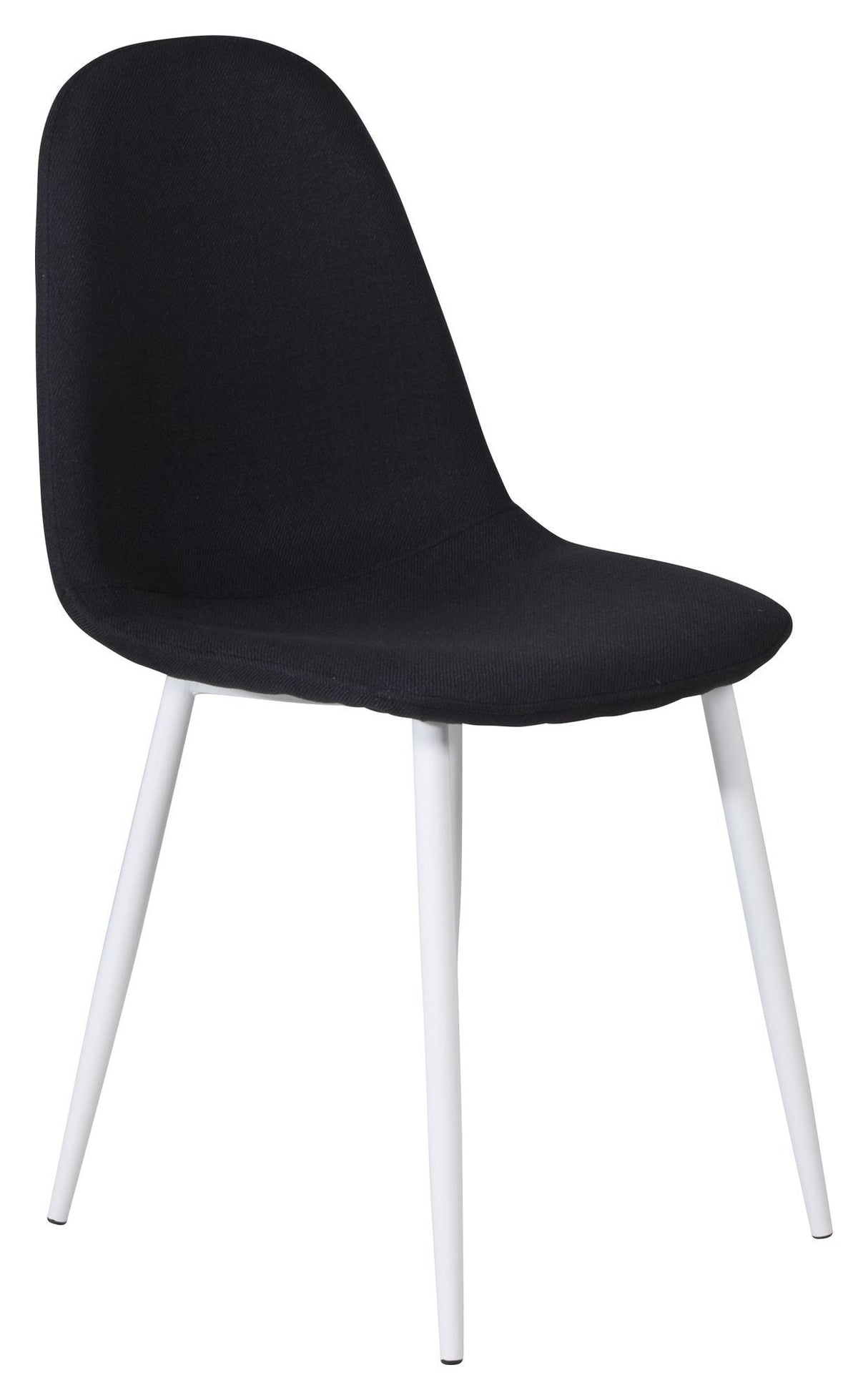 Polar Dining chair, Black, White metal legs