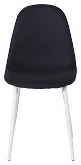 Polar Dining chair, Black, White metal legs