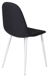 Polar Dining chair, Black, White metal legs