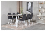 Polar Dining chair, Black, White metal legs