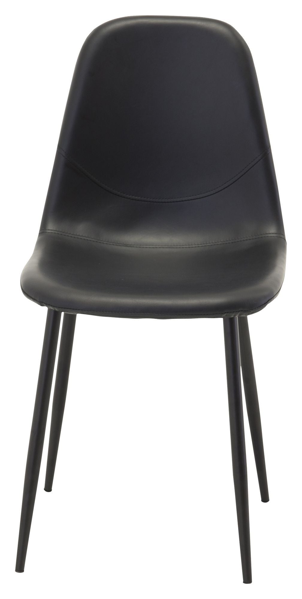 Polar Dining Chair, Black Leatherette