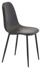 Polar Dining Chair, Black Leatherette