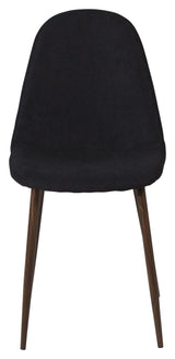 Polar Dining chair, Black, Walnut metal legs