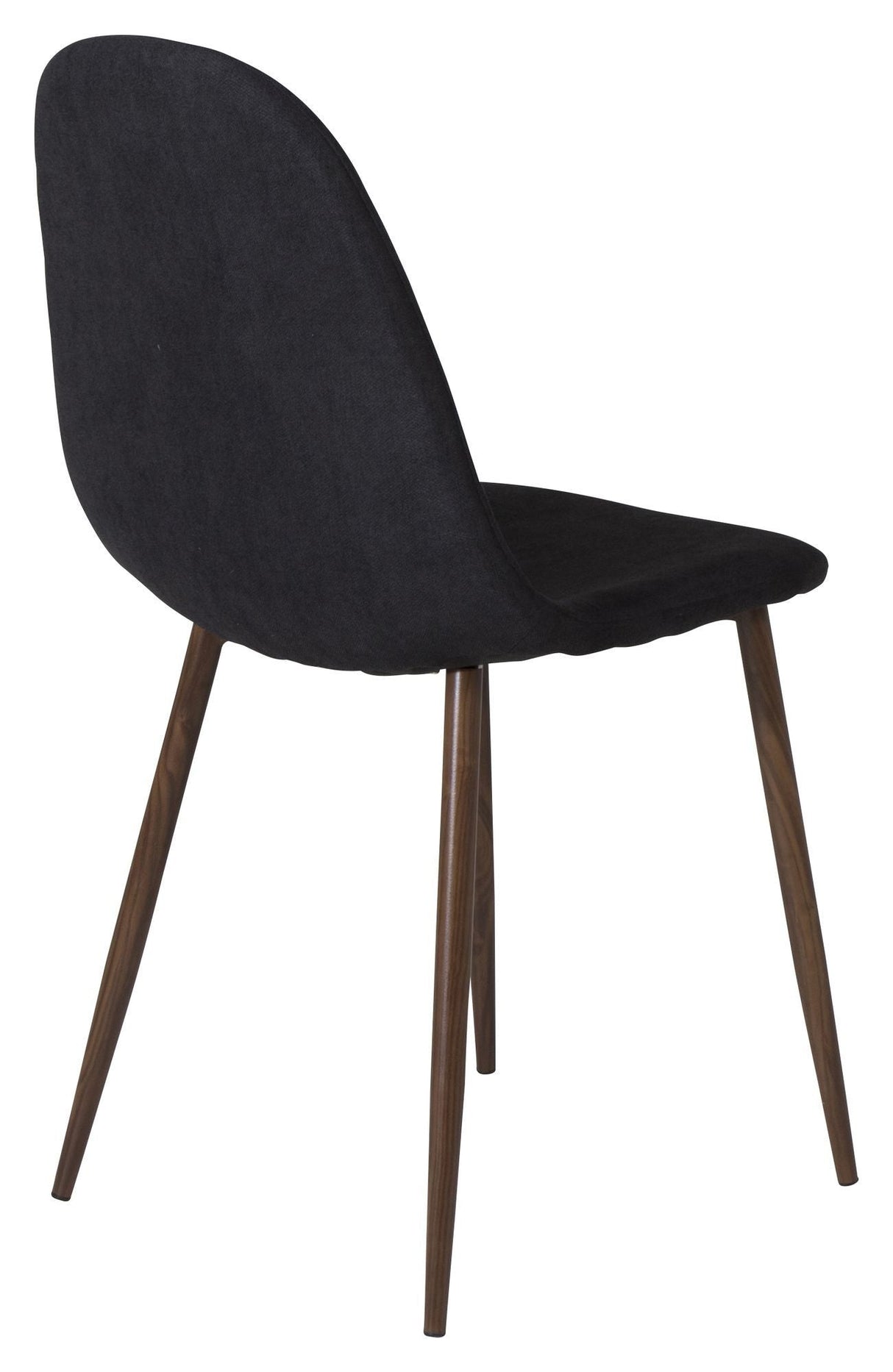 Polar Dining chair, Black, Walnut metal legs