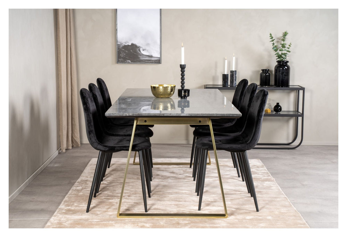 Polar Dining Chair, Black Velvet