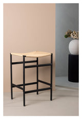 Polly Barstool, Black, Rubber Tree