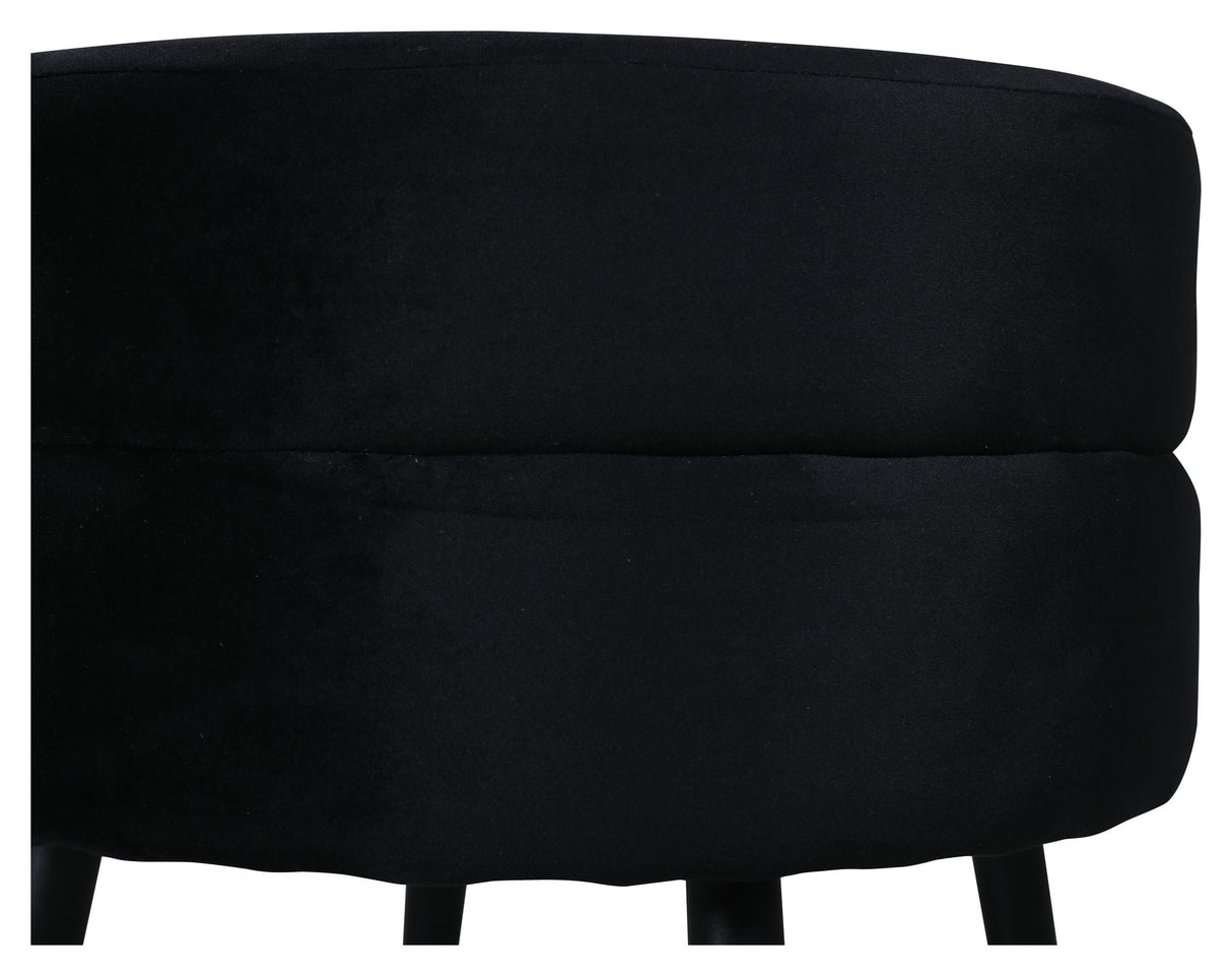 Pot Pouf, Black Velvet