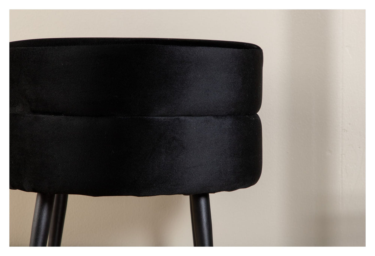 Pot Pouf, Black Velvet