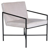 Rakel Lounge Chair, Beige Velour