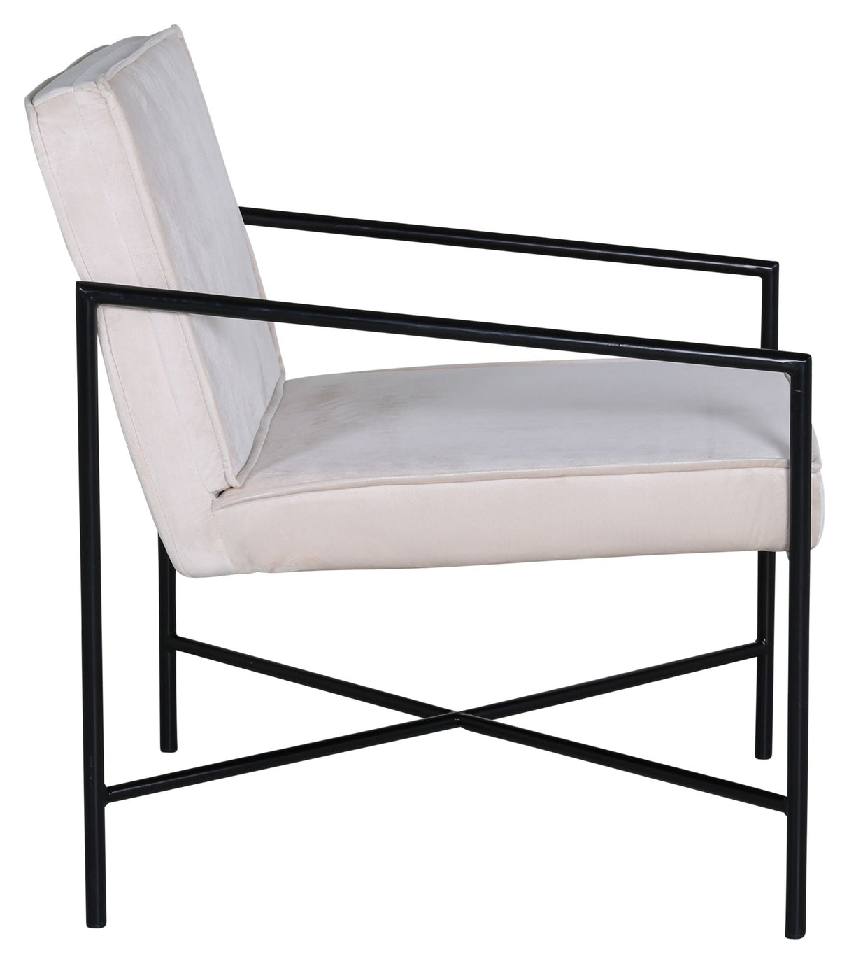 Rakel Lounge Chair, Beige Velour