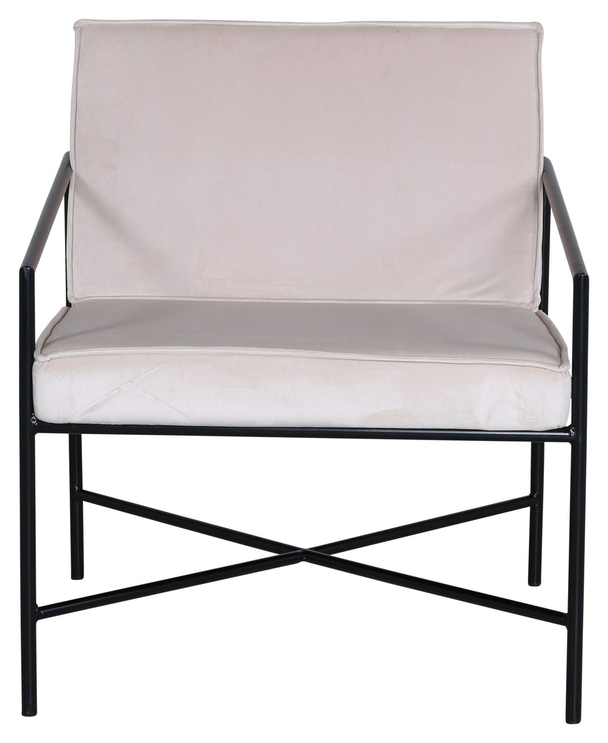 Rakel Lounge Chair, Beige Velour