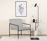 Rakel Lounge Chair, Gray Velvet