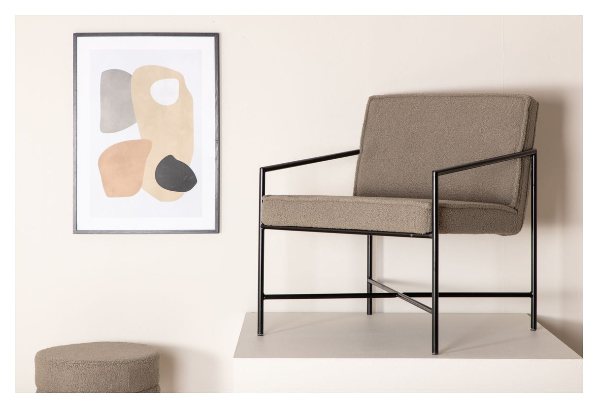 Rakel Lounge Chair, Gray Teddy