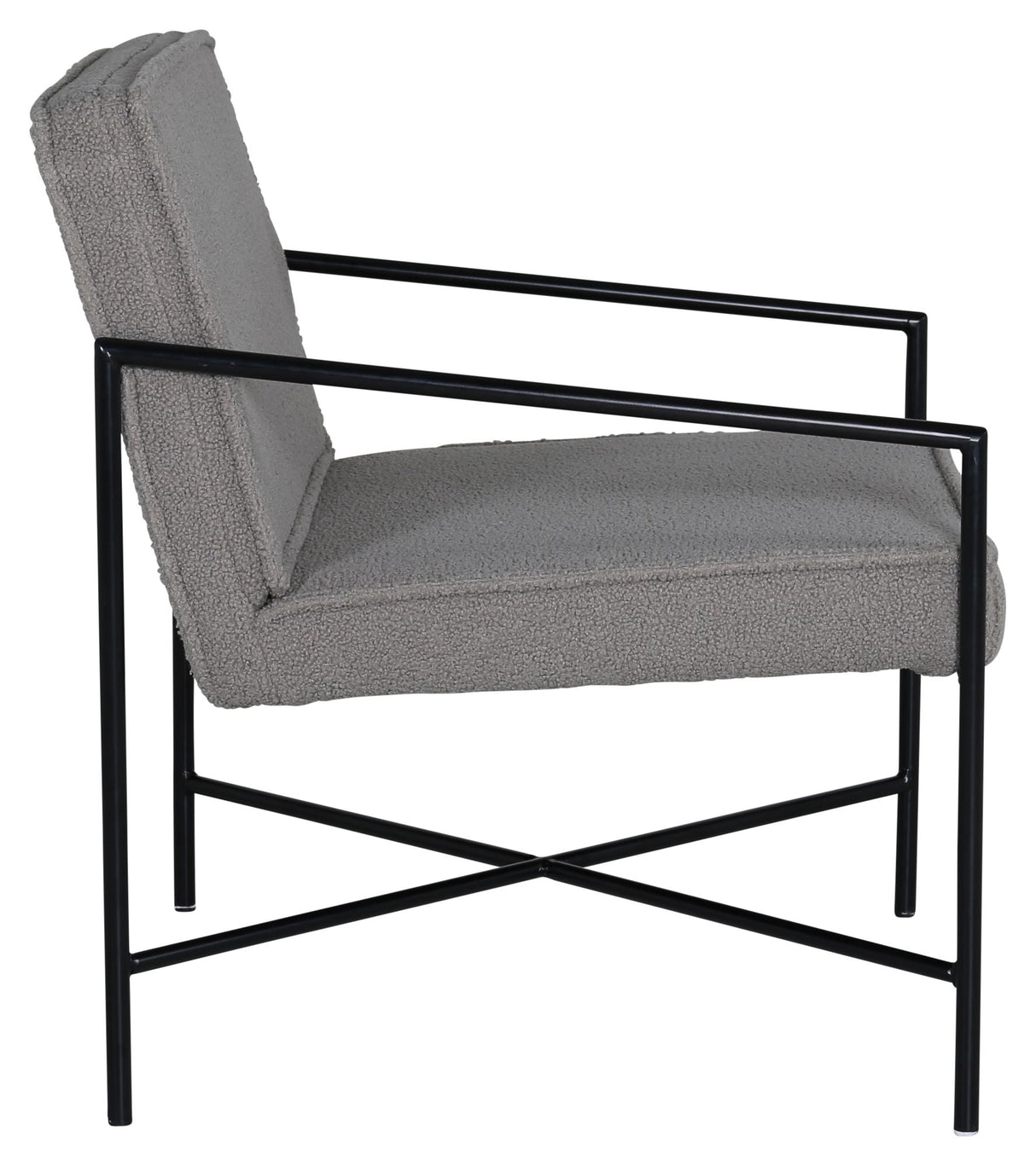 Rakel Lounge Chair, Gray Teddy