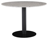 Razzia Dining table, Gray Terazzo with matte black foot, Ø106