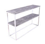 Rise Side Table Double - Concrete-look/White, 110x30