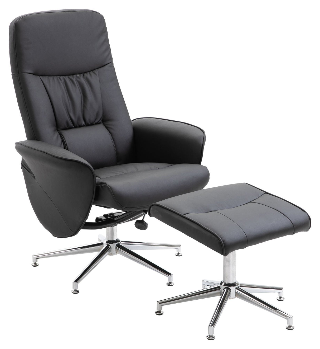 Rolf Recliner, Black Leatherette