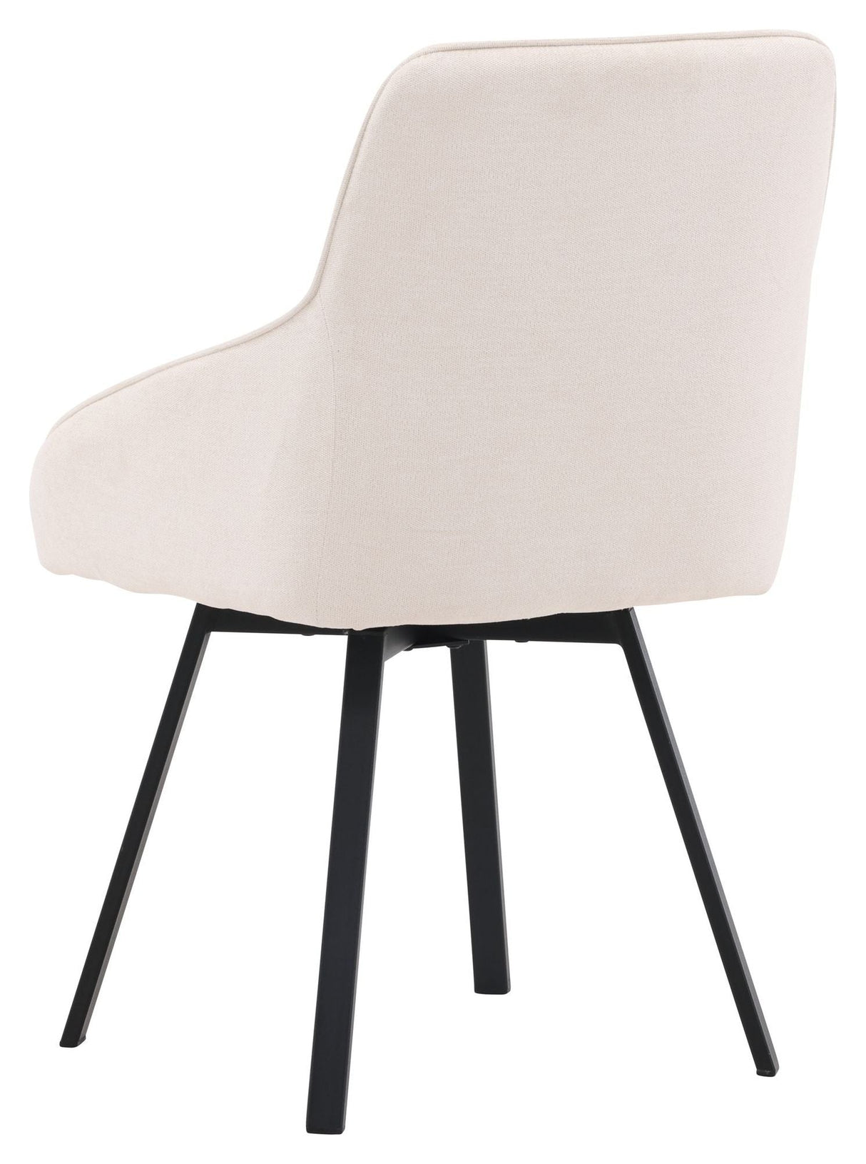 Rosie Dining Chair, Black, Beige Fabric