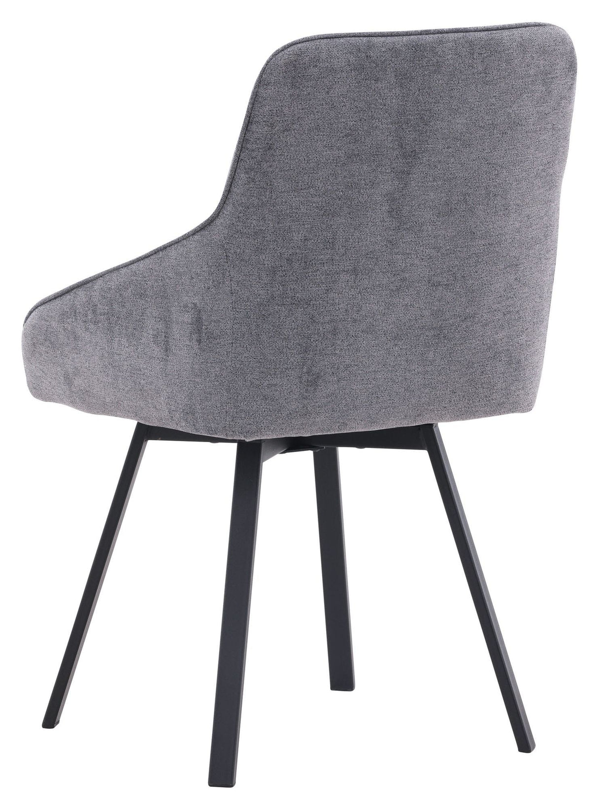 Rosie Dining Chair, Black, Dark Gray Fabric