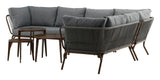 Roxo Corner sofa with tables Taupe/Gray