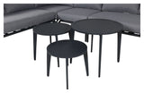 Roxo Lounge Set, black with gray cushions