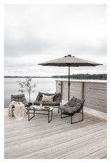 Sabal Parasol w. LED light - Gray