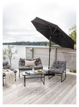 Sabal Parasol w. LED light- Black