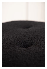 Salina Ottoman - Black fleece