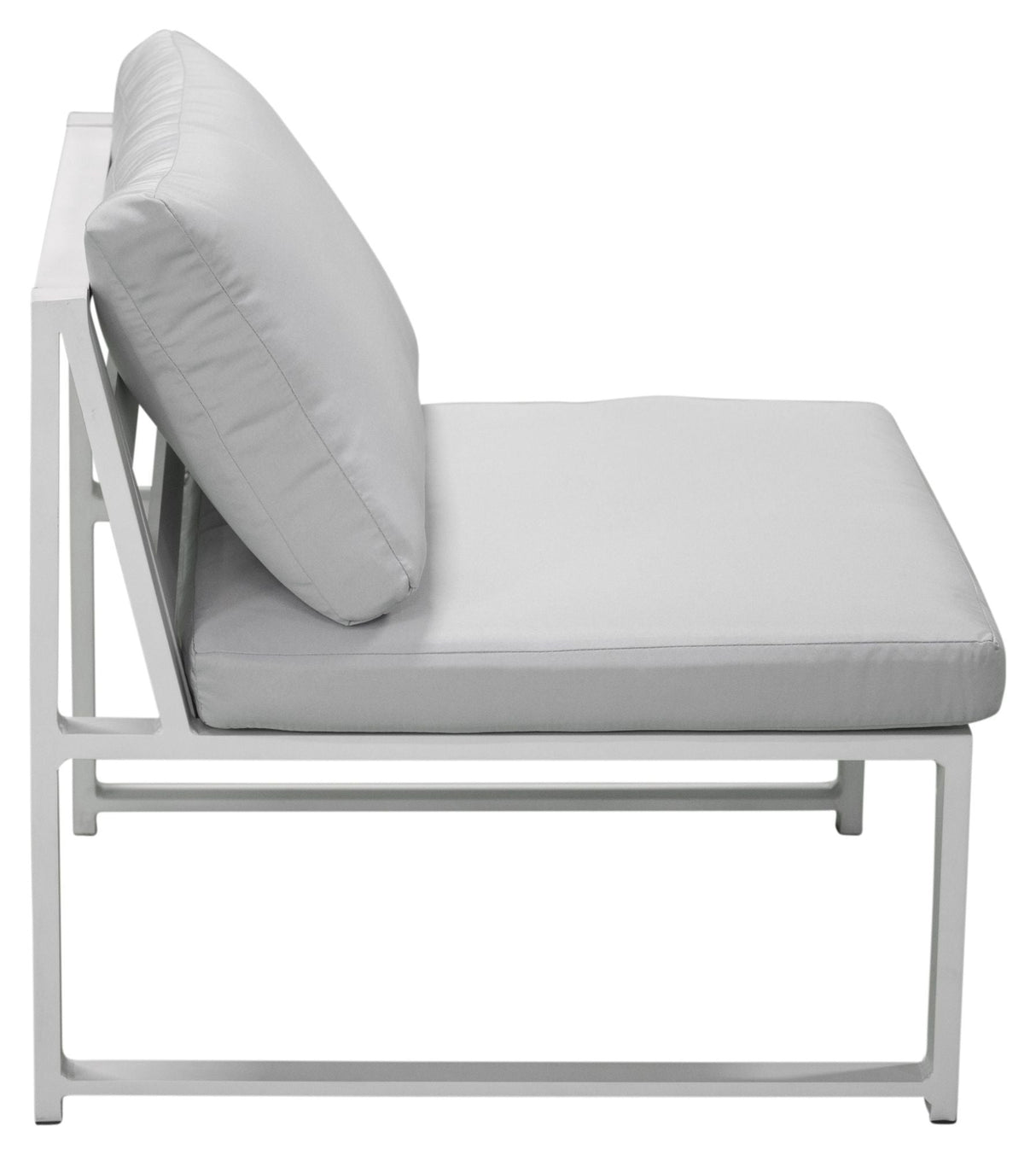 Salvador Lounge Set White Alu/Gray Cushion