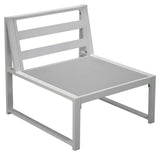 Salvador Lounge Set White Alu/Gray Cushion