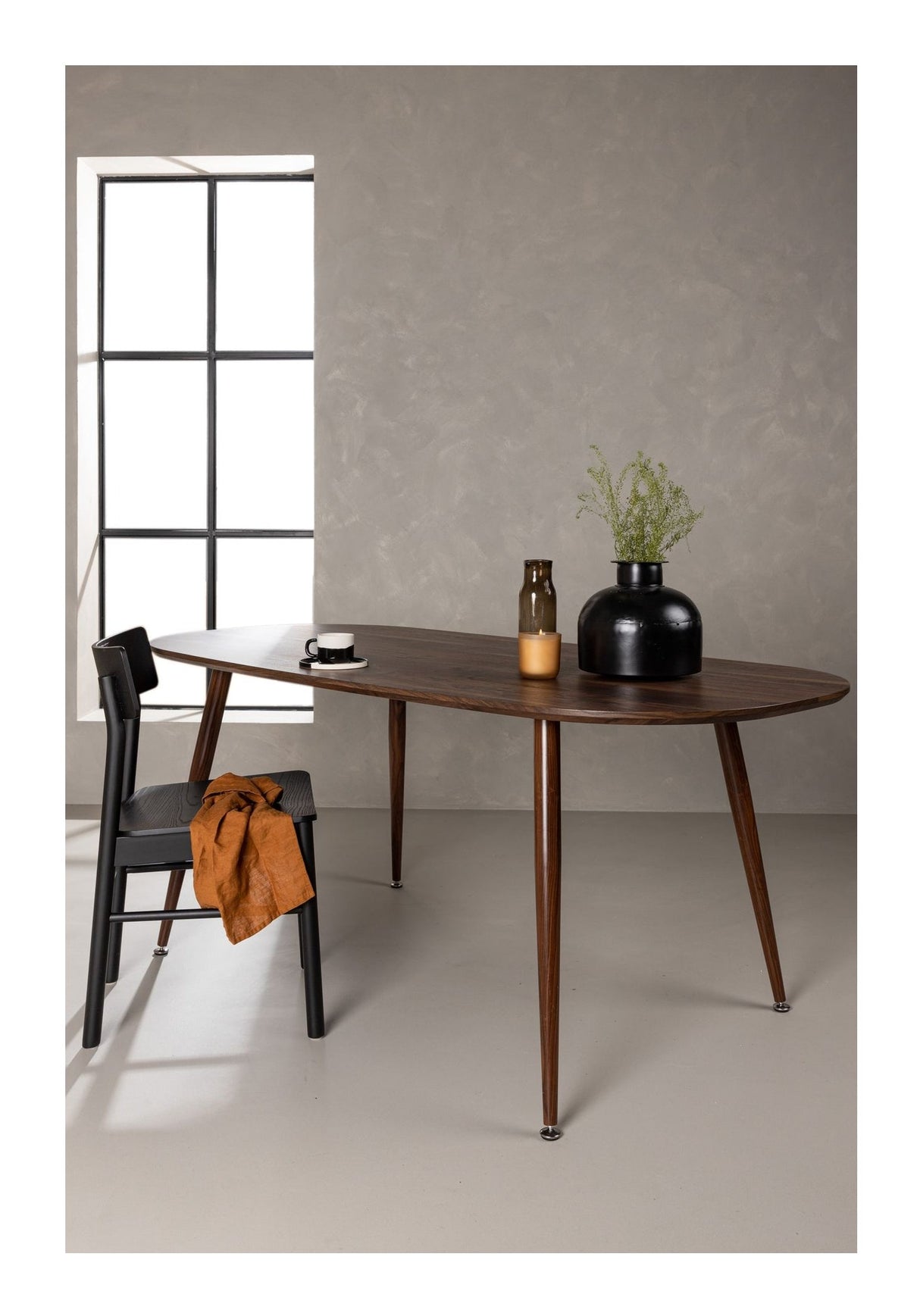 Sanford Dining table, MDF, Dark brown, 180x90